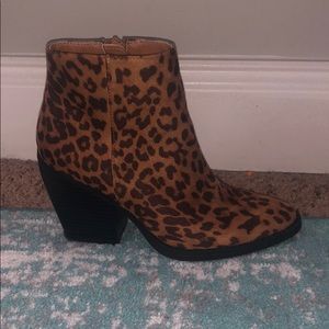 Madden girls leopard booties.
